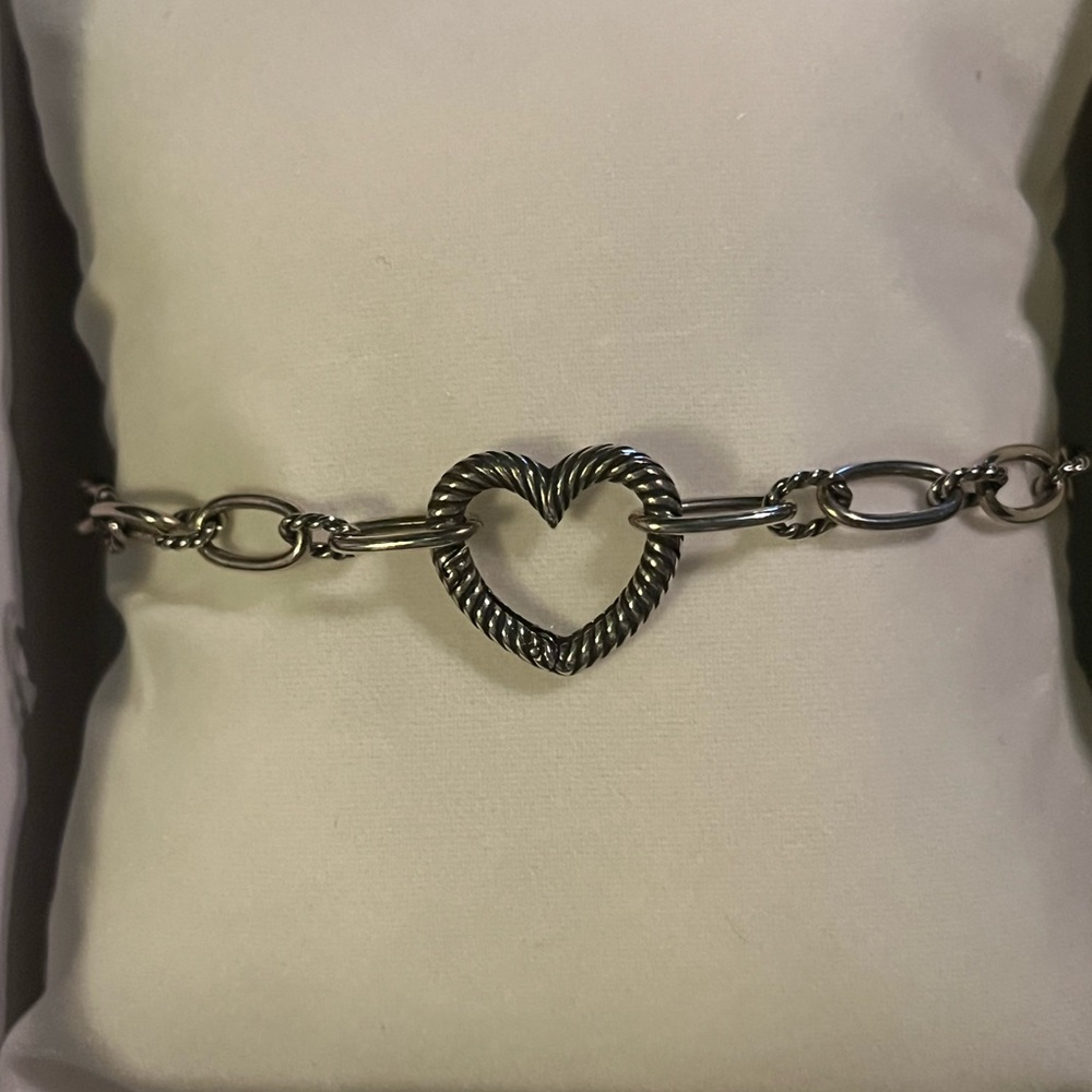 James Avery changeable heart charm bracelet in sterling